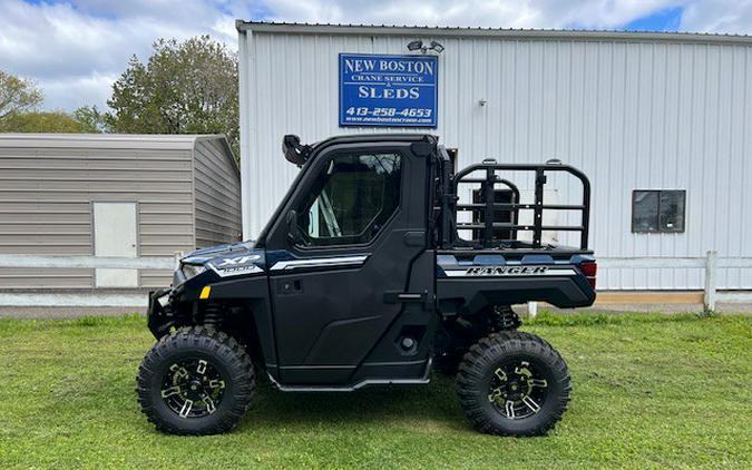 2020 Polaris RANGER XP 1000 PREMIUM BLUE W/ FULL CAB, HEAT, WIPER, CARGO RACK, ROCKSLIDERS, BUMERS