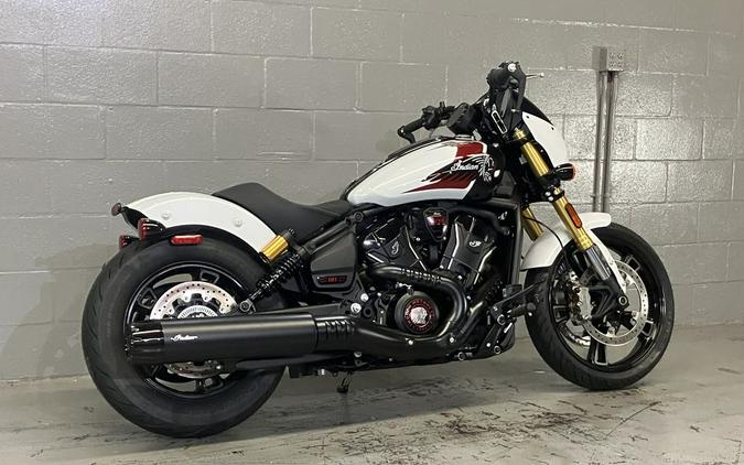 2025 Indian Motorcycle® 101 Scout® Ghost White Metallic with Graphics