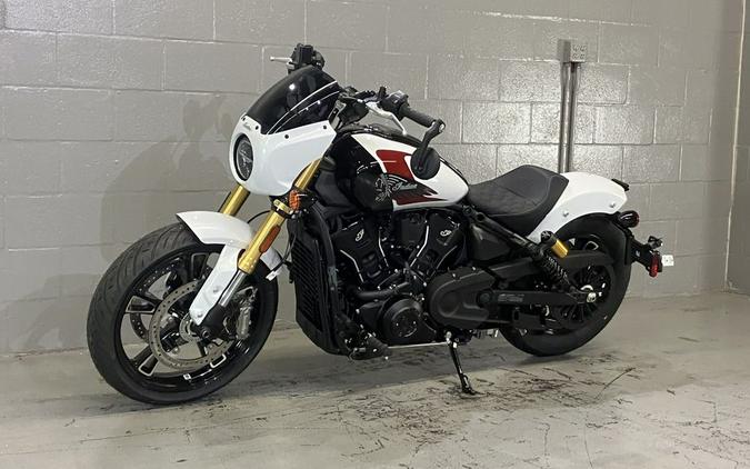 2025 Indian Motorcycle® 101 Scout® Ghost White Metallic with Graphics