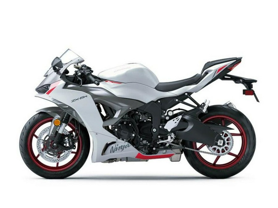 2024 Kawasaki Ninja ZX-6R ABS Pearl Robotic White/Metallic Gra