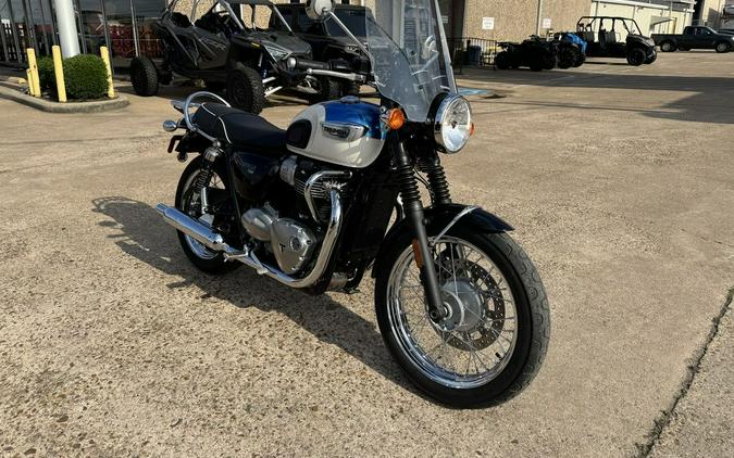 2019 Triumph Bonneville T100 Fusion White and Aegean Blue