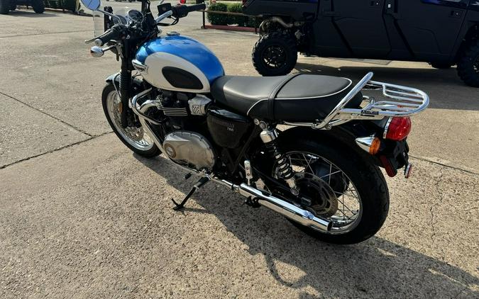 2019 Triumph Bonneville T100 Fusion White and Aegean Blue