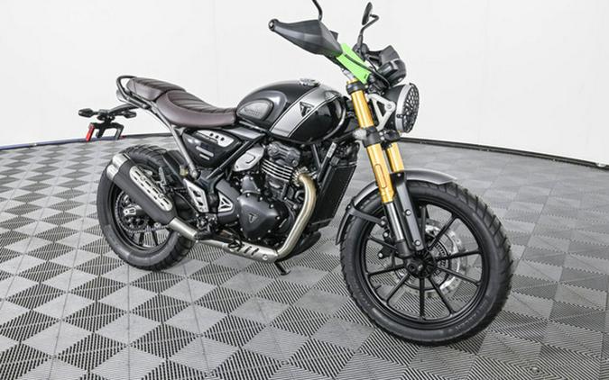 2025 Triumph Scrambler 400 X Phantom Black / Silver Ice X Carnival Red Phantom Black