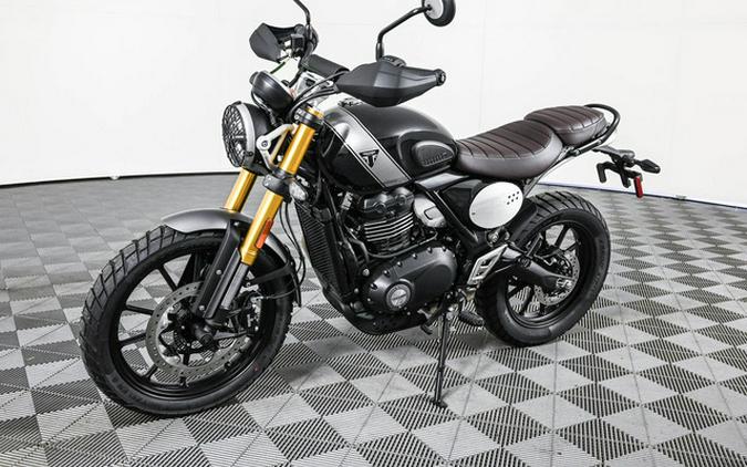 2025 Triumph Scrambler 400 X Phantom Black / Silver Ice X Carnival Red Phantom Black
