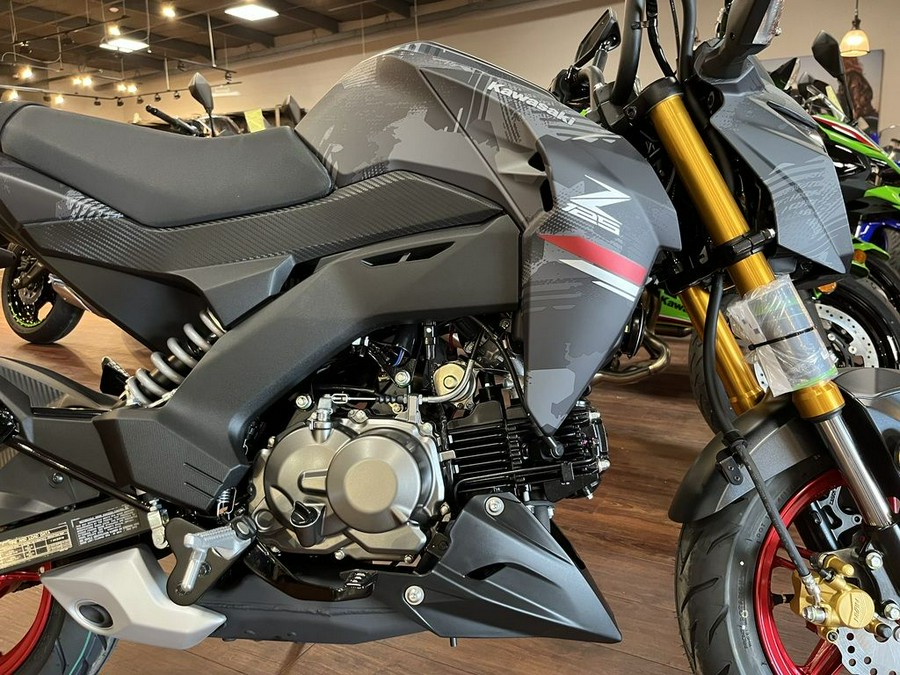 2024 Kawasaki Z125 PRO Cypher Camo Gray Matte/Metallic Matte Carbon Gray