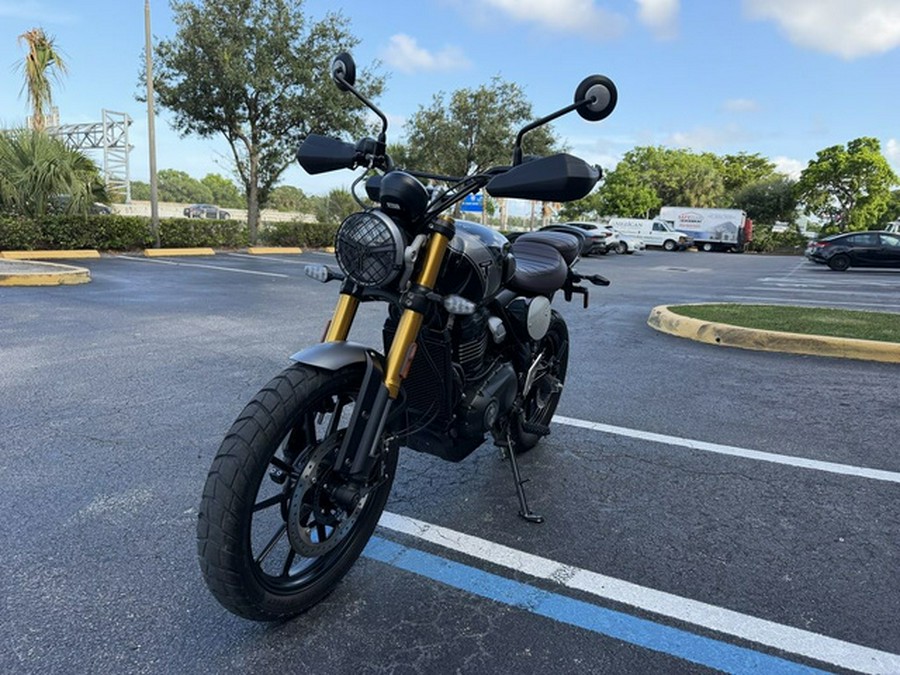 2024 Triumph Scrambler 400 X Phantom Black Silver Ice