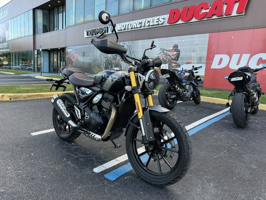 2024 Triumph Scrambler 400 X Phantom Black Silver Ice