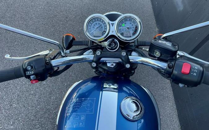 2023 Triumph Bonneville T100 Chrome Edition Cobalt Blue