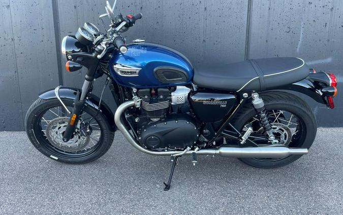 2023 Triumph Bonneville T100 Chrome Edition Cobalt Blue