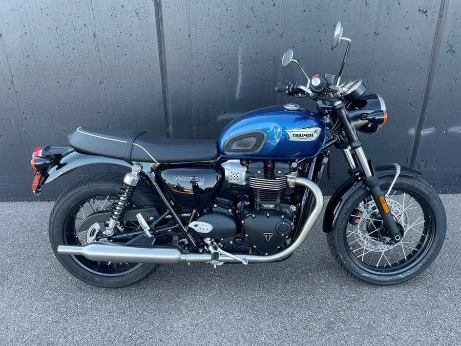 2023 Triumph Bonneville T100 Chrome Edition Cobalt Blue