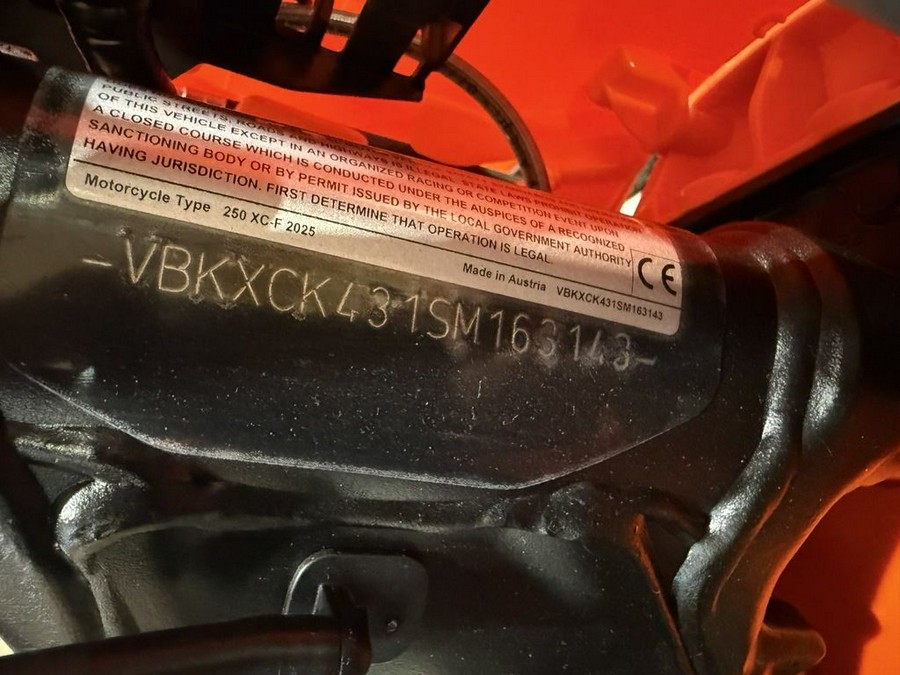 2025 KTM 250 XC-F