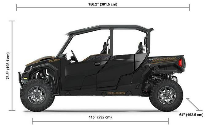 2023 Polaris Industries GENERAL XP 4 1000 Premium Black Crystal w/Accessories