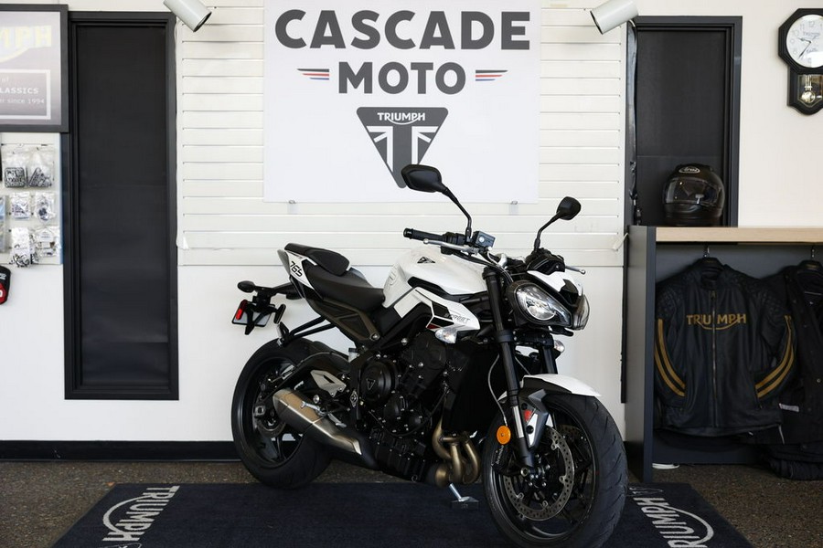2024 Triumph Street Triple 765 R Crystal White