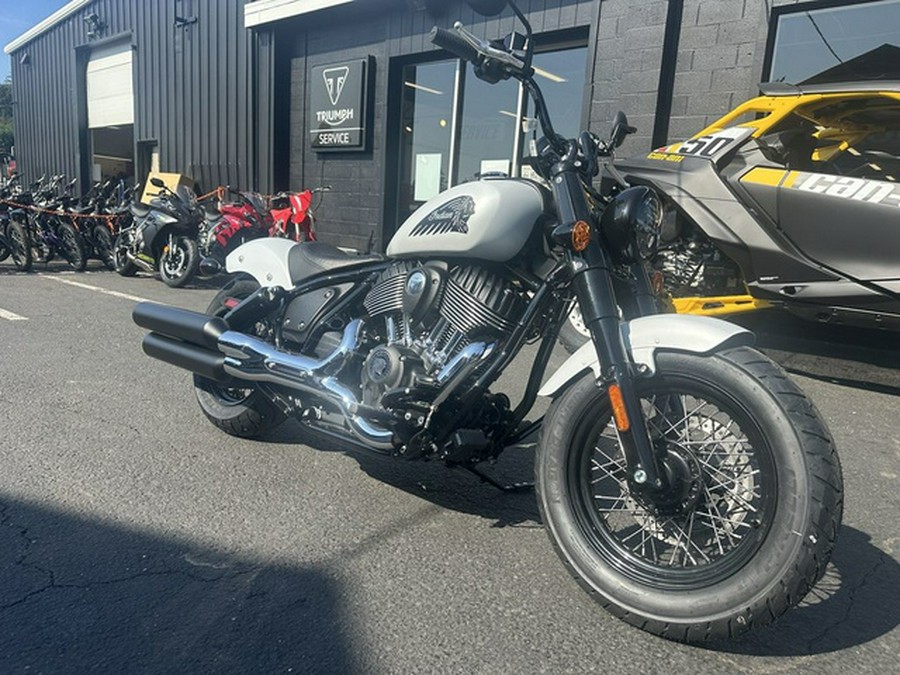 2024 Indian Chief Bobber ABS Ghost White Metallic Smoke