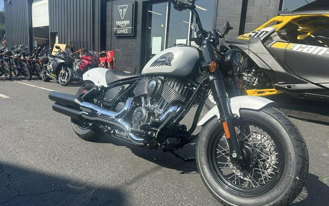 2024 Indian Chief Bobber ABS Ghost White Metallic Smoke