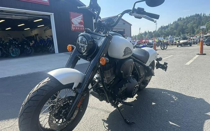 2024 Indian Chief Bobber ABS Ghost White Metallic Smoke
