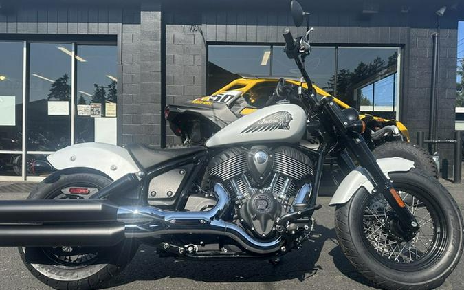 2024 Indian Chief Bobber ABS Ghost White Metallic Smoke