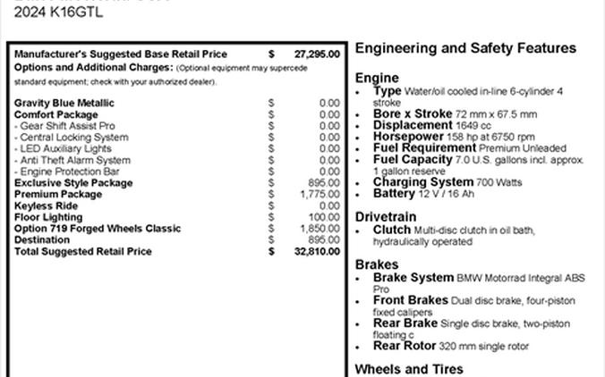 2024 BMW K 1600 GTL