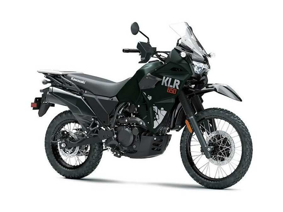 2025 Kawasaki KLR®650 Metallic Matte Old School Green ABS
