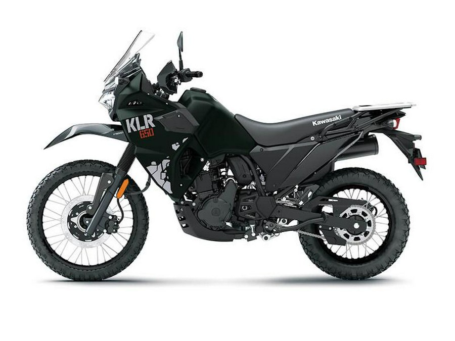 2025 Kawasaki KLR®650 Metallic Matte Old School Green ABS