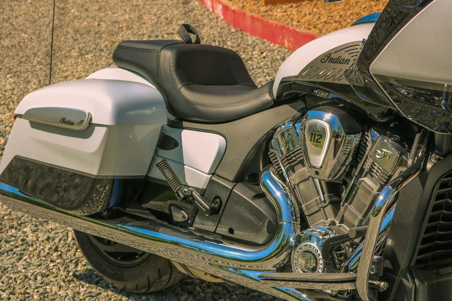 2025 Indian Motorcycle® Challenger® Limited 112 Ghost White Metallic with Black Metallic