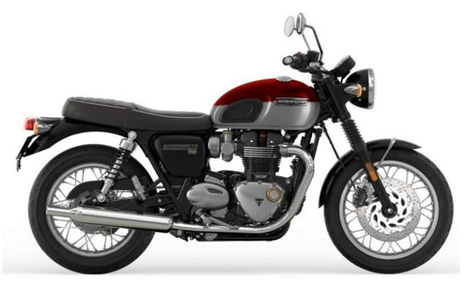 2023 Triumph Bonneville T120 Cordovan Red Silver Ice