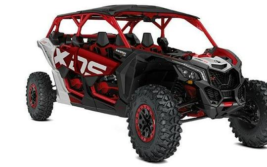 New 2025 CAN-AM MAVERICK X3 MAX DS TURBO RR FIERY RED AND HYPER SILVER