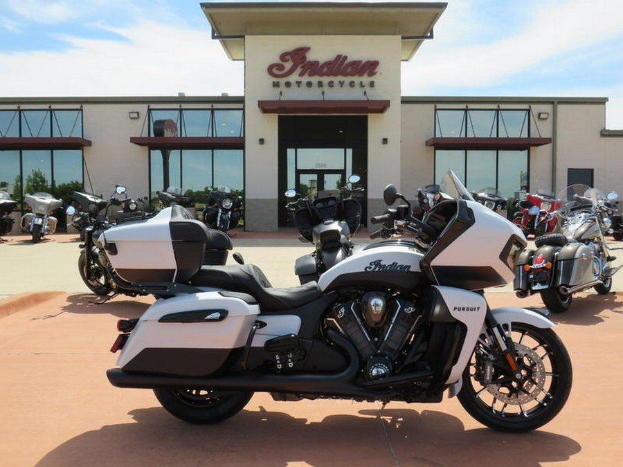 2024 Indian Motorcycle® Pursuit® Dark Horse® w/PowerBand Audio Pkg Icon Ghost White Metallic Smoke