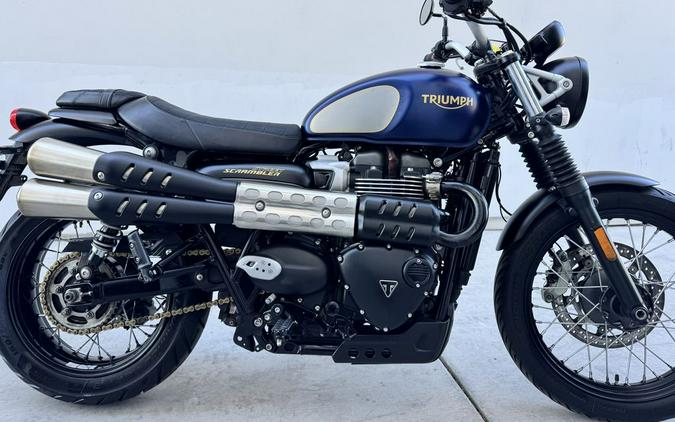 2022 Triumph Street Scrambler Gold Line Matte Pacific Blue