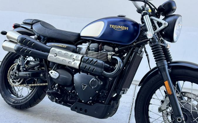 2022 Triumph Street Scrambler Gold Line Matte Pacific Blue