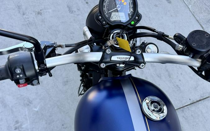 2022 Triumph Street Scrambler Gold Line Matte Pacific Blue