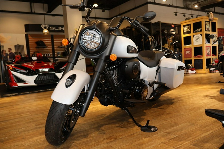 2026 Indian Springfield Dark Horse Ghost White Metallic Smo