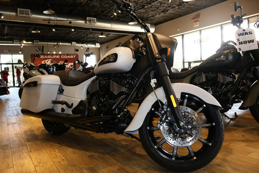 2026 Indian Springfield Dark Horse Ghost White Metallic Smo