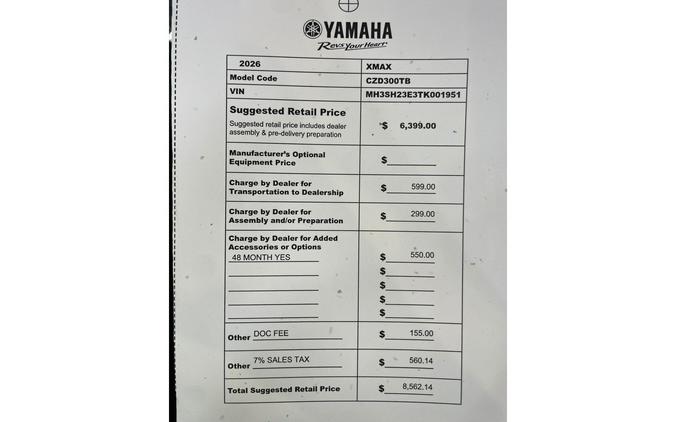 2026 Yamaha XMAX