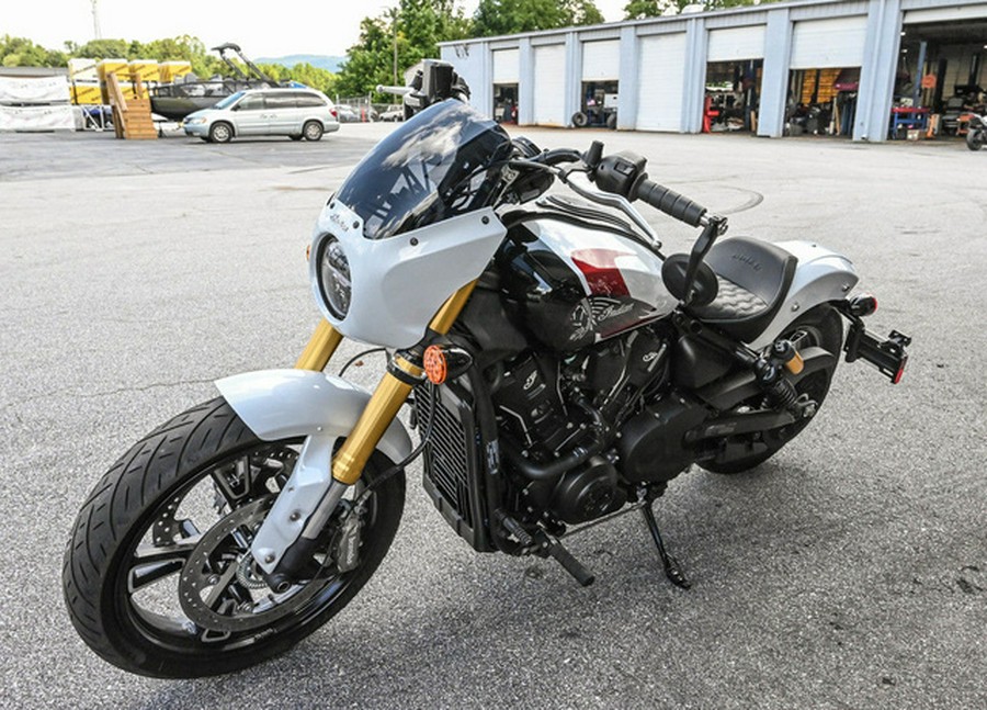 2025 Indian 101 Scout Ghost White Metallic With Graphics