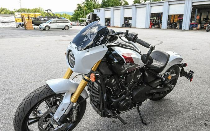 2025 Indian 101 Scout Ghost White Metallic With Graphics