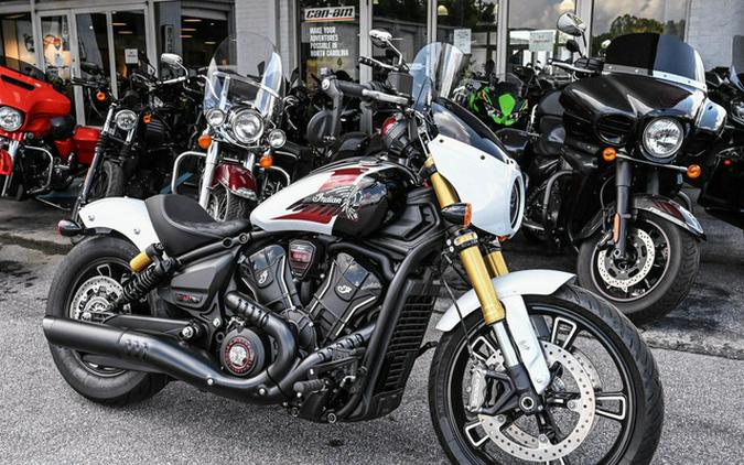 2025 Indian 101 Scout Ghost White Metallic With Graphics