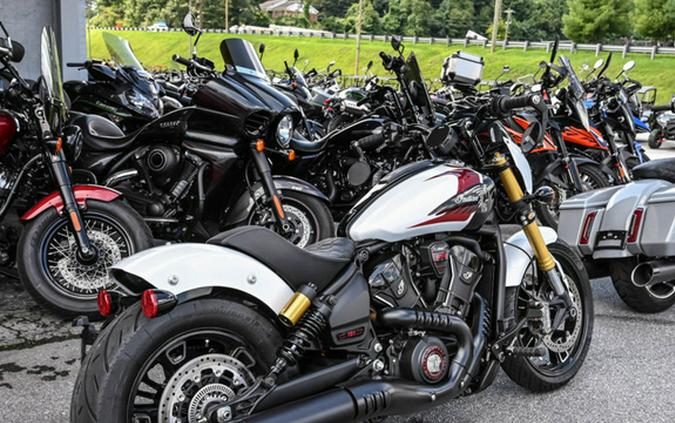 2025 Indian 101 Scout Ghost White Metallic With Graphics