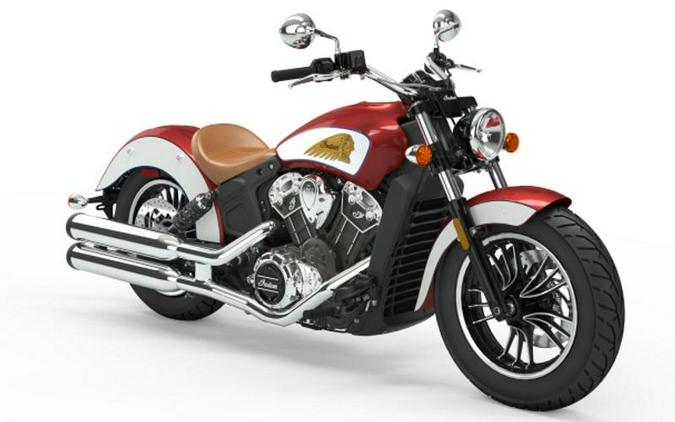 2019 Indian Motorcycle® Scout® Icon Series Ruby Metallic over White