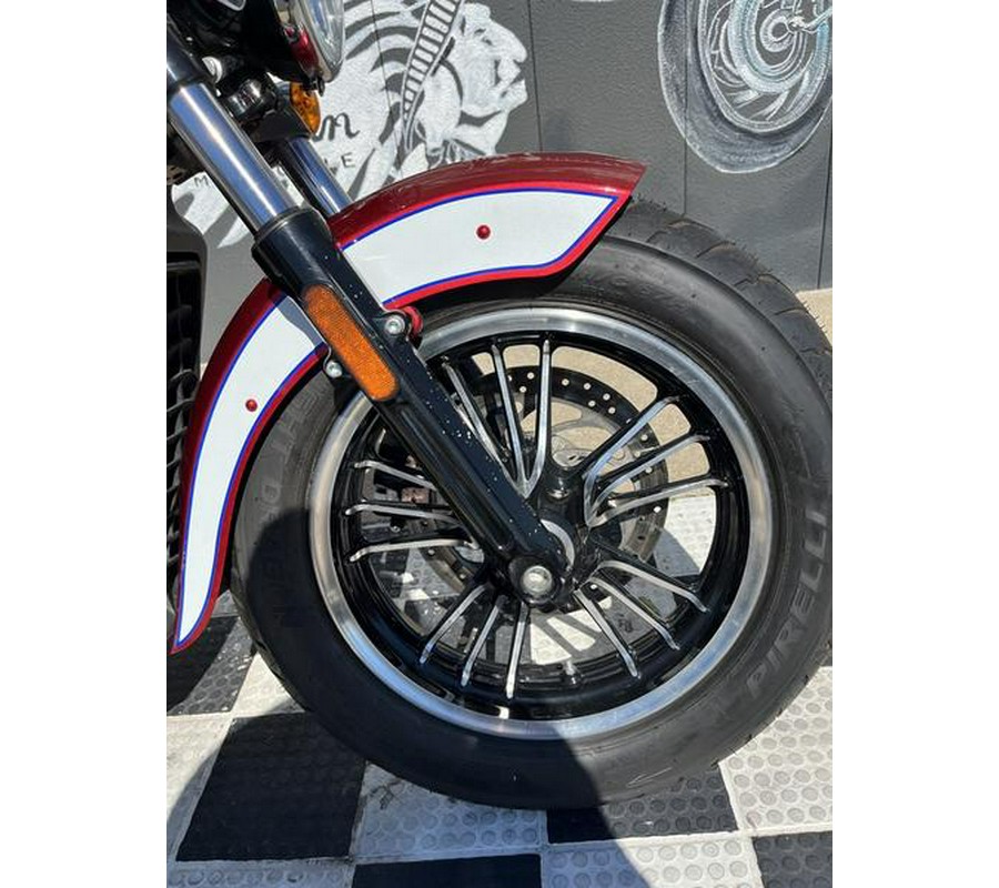 2019 Indian Motorcycle® Scout® Icon Series Ruby Metallic over White