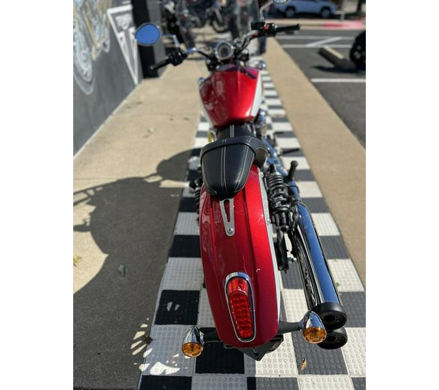 2019 Indian Motorcycle® Scout® Icon Series Ruby Metallic over White