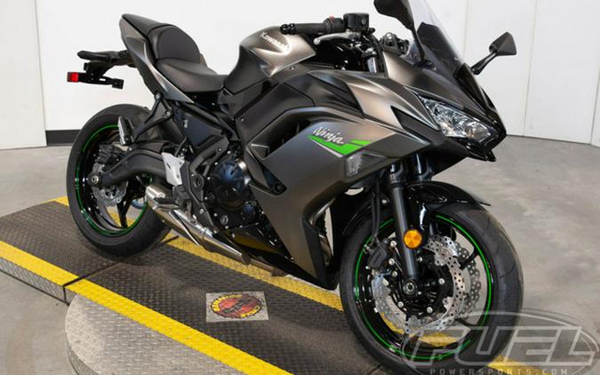 2024 Kawasaki Ninja 650 Metallic Matte Graphenesteel GrayEbony