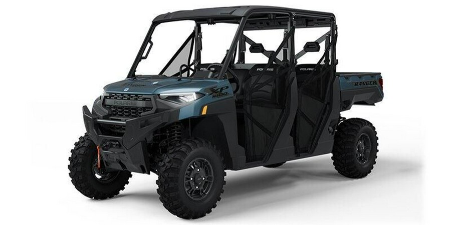 New 2025 POLARIS RANGER CREW XP 1000 PREMIUM BLUE SLATE MERALLIC SMOKE