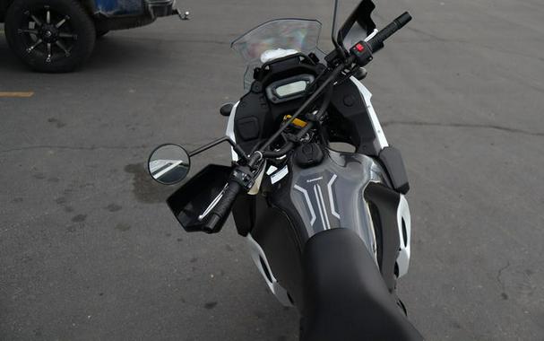 2025 Kawasaki KLR®650 S Pearl Crystal White/Metallic Carbon Gray