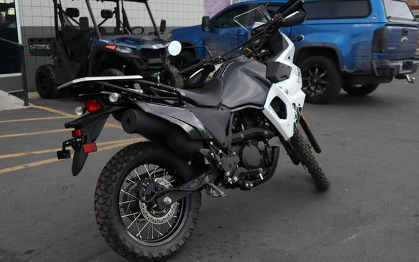 2025 Kawasaki KLR®650 S Pearl Crystal White/Metallic Carbon Gray