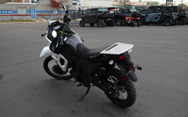 2025 Kawasaki KLR®650 S Pearl Crystal White/Metallic Carbon Gray