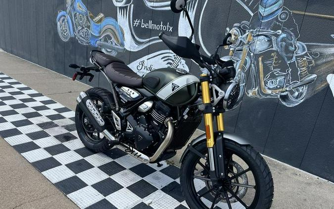 2024 Triumph Scrambler 400 X Matte Khaki Green / Fusion White