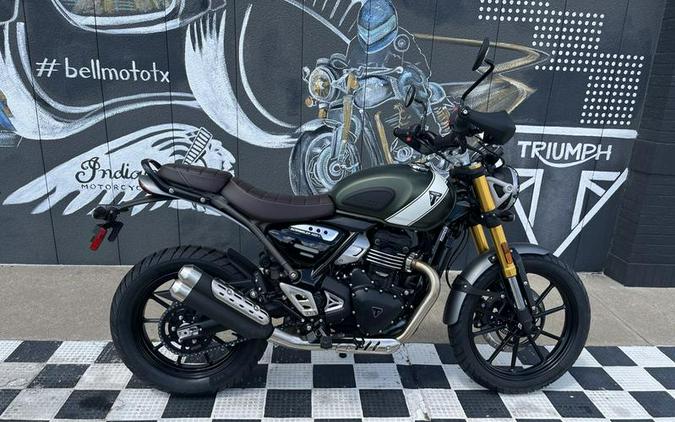 2024 Triumph Scrambler 400 X Matte Khaki Green / Fusion White