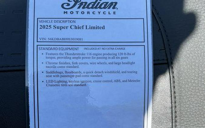 New 2025 Indian Motorcycle Super Chief Limited