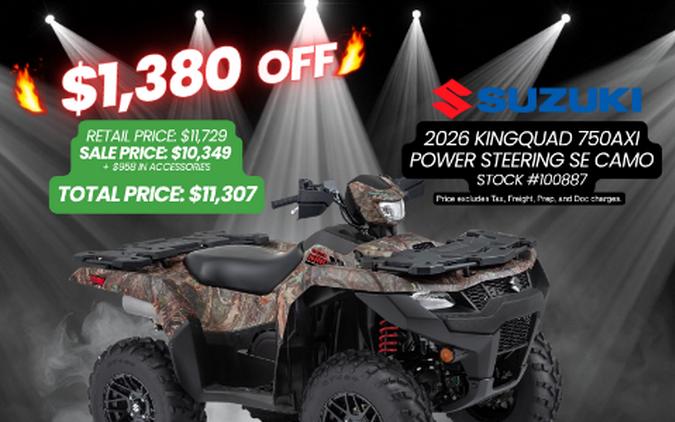 2026 Suzuki KingQuad 750AXi Power Steering SE Camo
